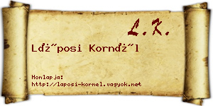Láposi Kornél névjegykártya